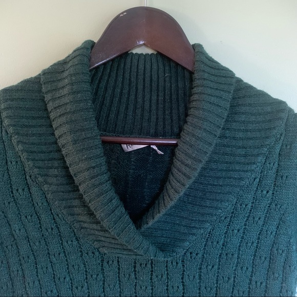 Green Knit Layering Sweater, Small - Picture 3 of 5